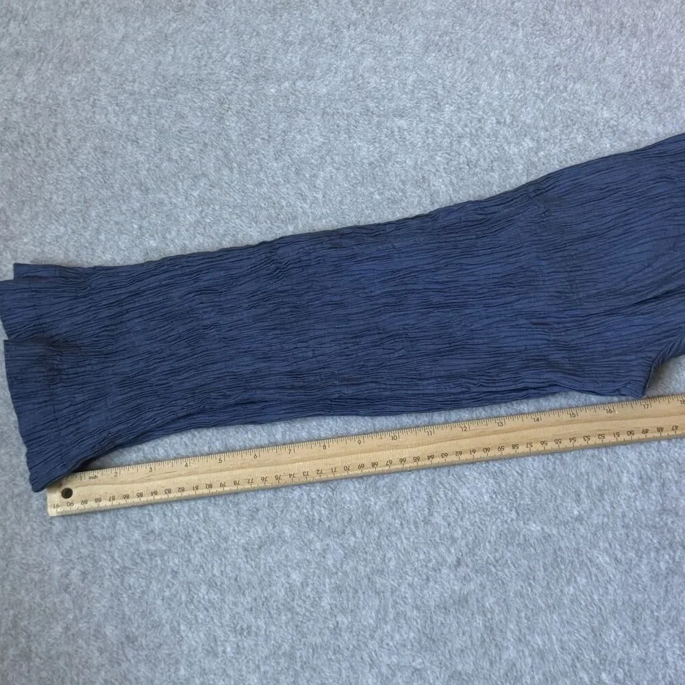 Zara Girls Flare Pants Size 6 Blue Crinkle Pullover Beige Long Sleeve Top Bundle